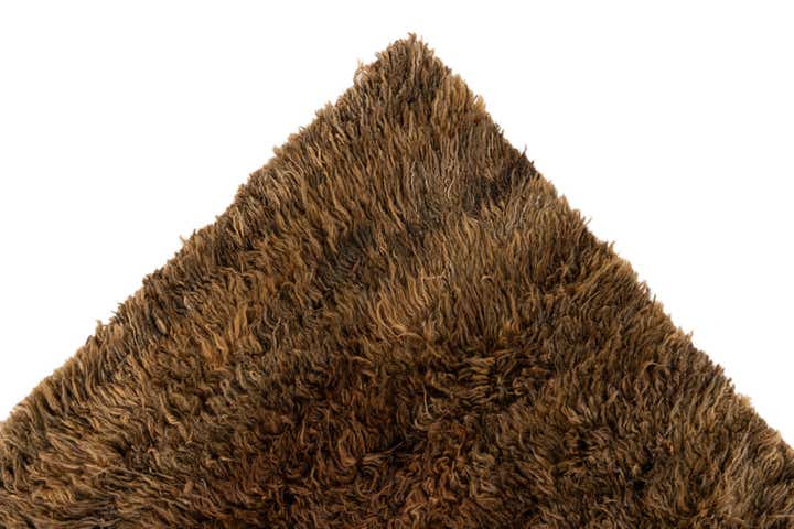 6' 8 x 8' 9 Hand Knotted Multi-Tone Shag Wool Rug