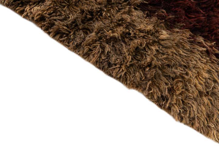 6' 8 x 8' 9 Hand Knotted Multi-Tone Shag Wool Rug