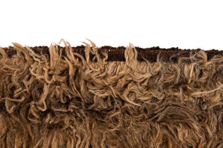 6' 8 x 8' 9 Hand Knotted Multi-Tone Shag Wool Rug