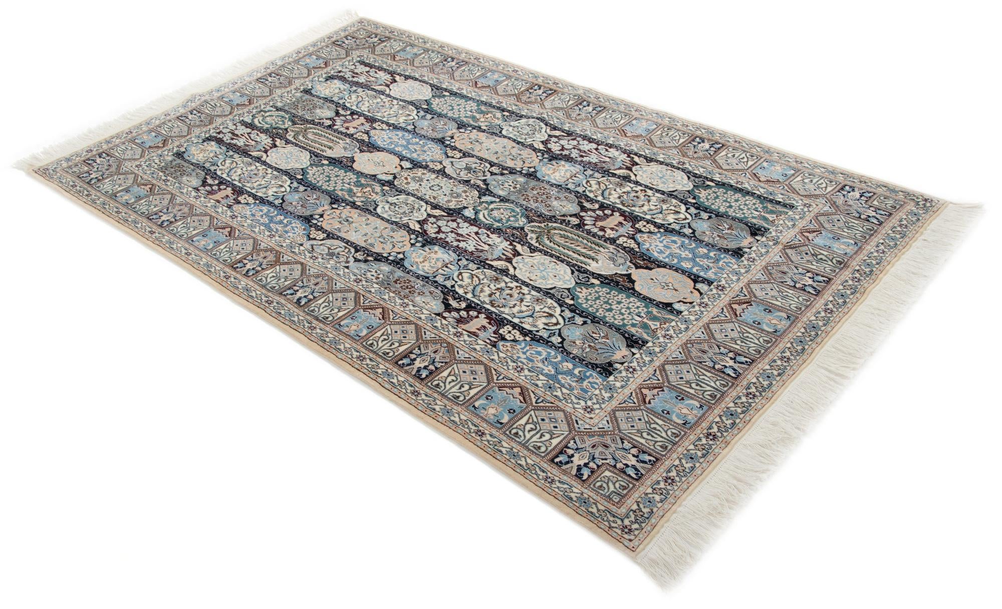 4' 5 x 7' 5 Hand Knotted Nain Persian Rug