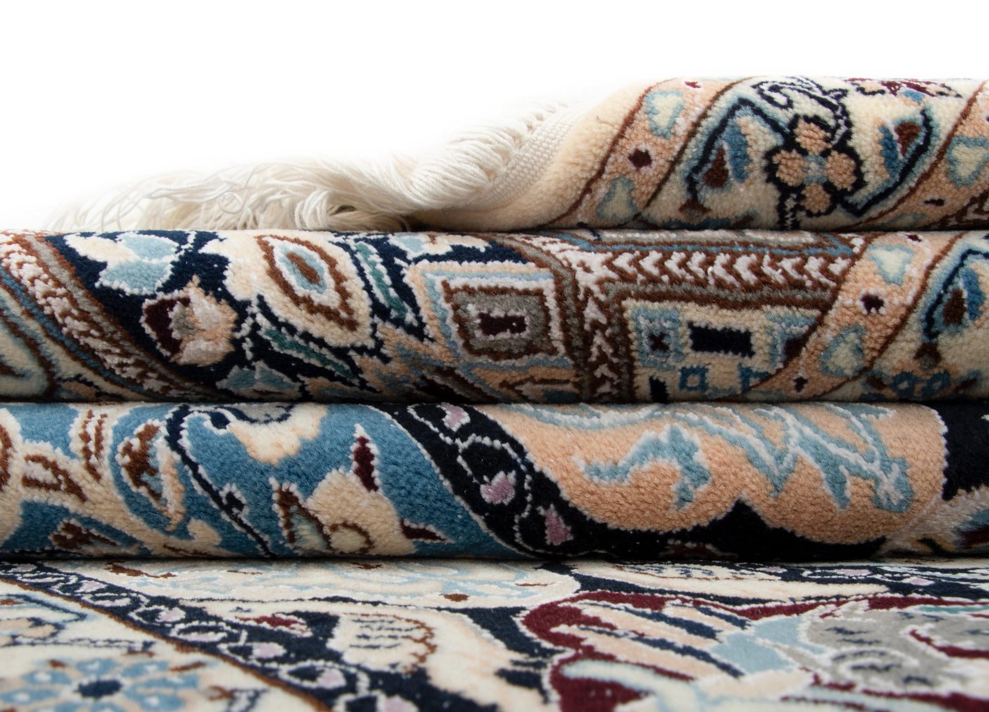 4' 5 x 7' 5 Hand Knotted Nain Persian Rug