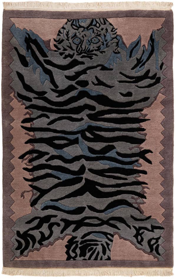 Detail image of 4' x 5' 10 Hand Knotted Nepal Wool Rug