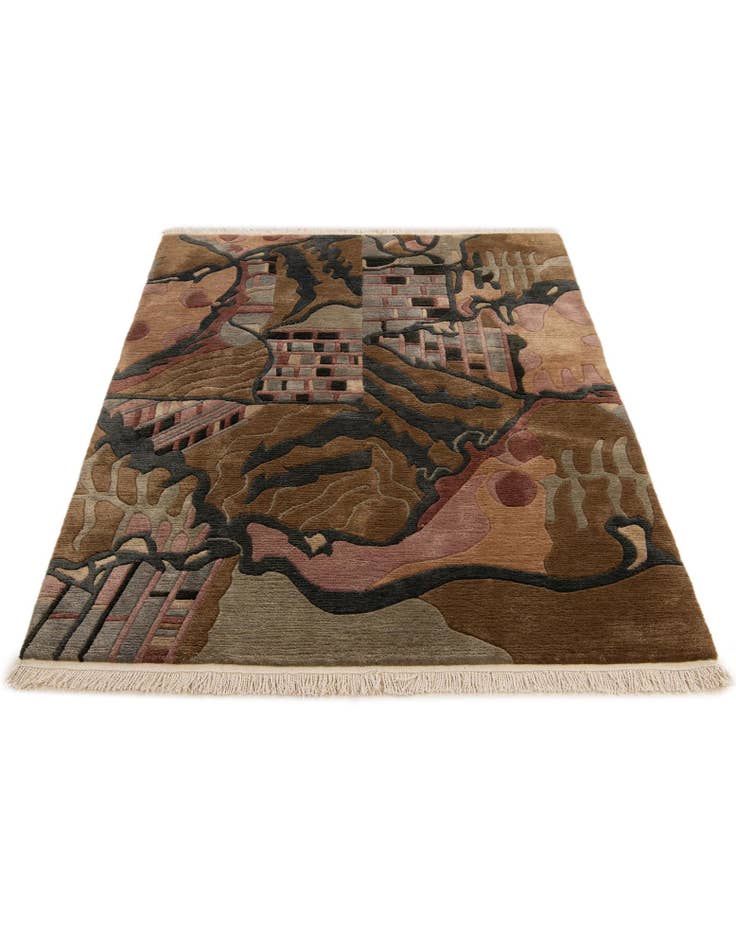 Detail image of 3' 11 x 5' 11 Hand Knotted Nepal Wool Rug