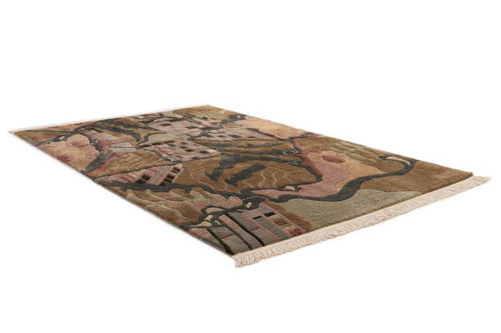 3' 11 x 5' 11 Hand Knotted Nepal Wool Rug