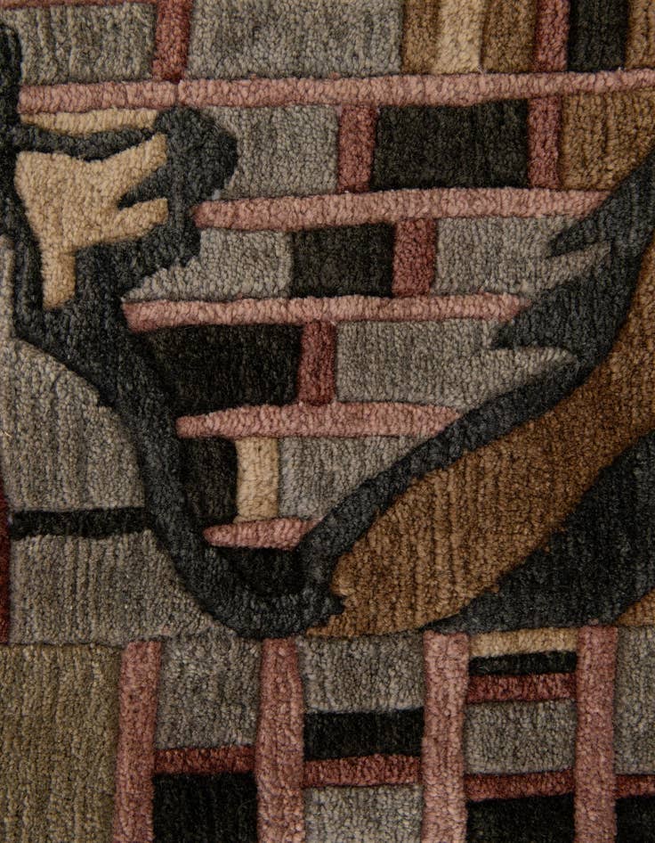 Detail image of 3' 11 x 5' 11  Hand Knotted Nepal Wool Rug
