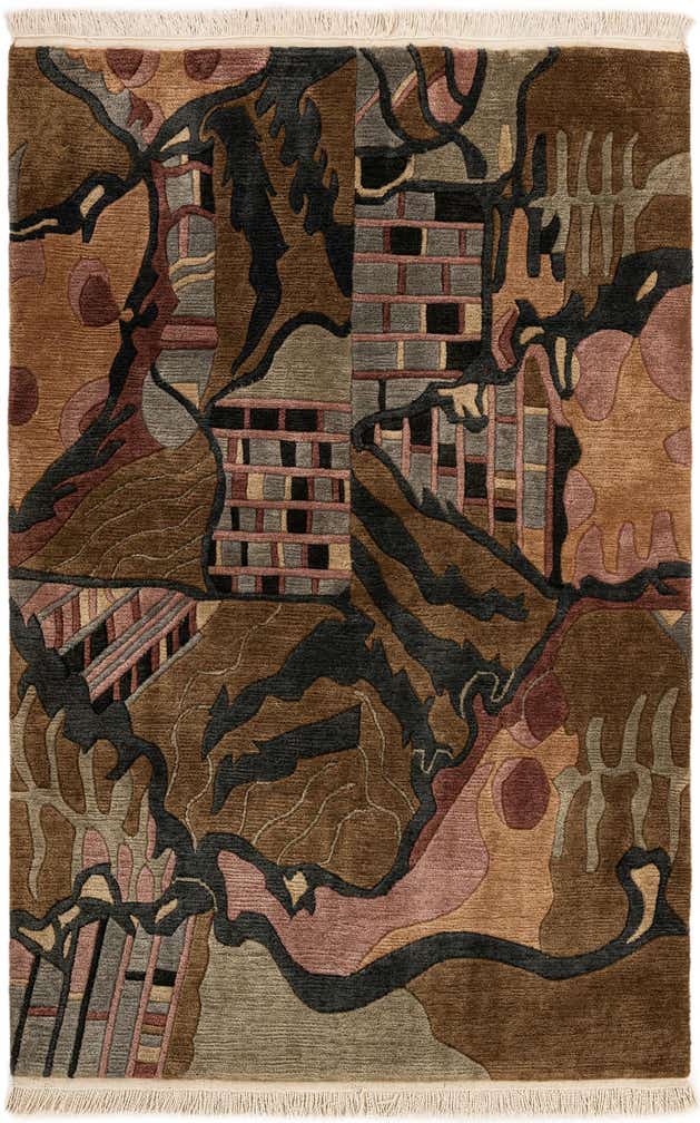 3' 11 x 5' 11 Hand Knotted Nepal Wool Rug