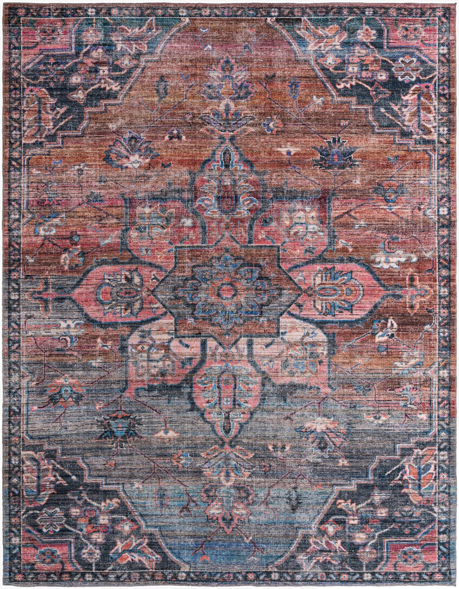 Primary image  9' 2 x 12'  Washable Nostalgia Rug