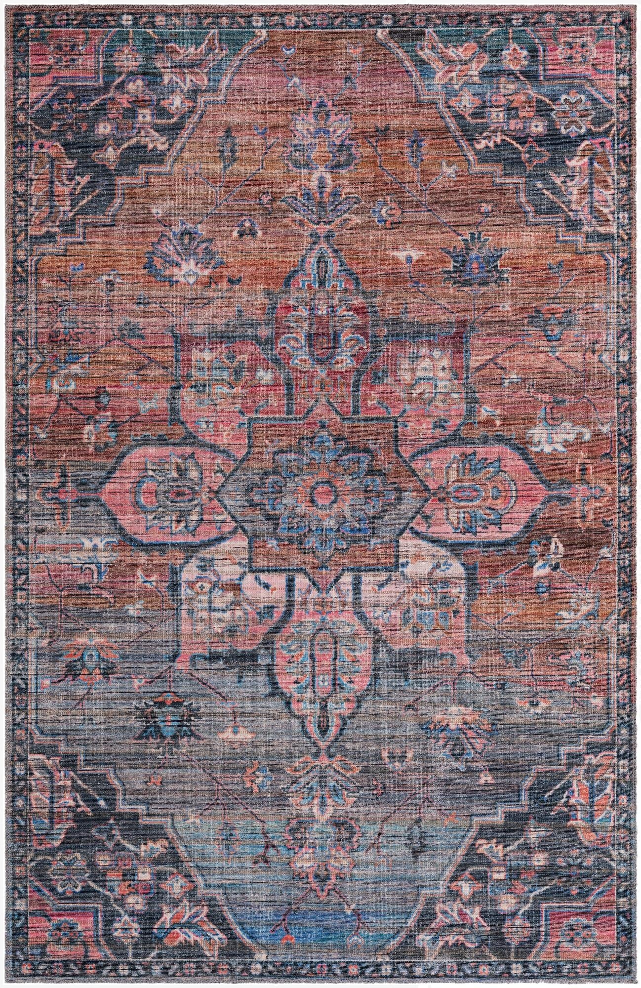 Primary image 5' 3 x 8'  Washable Nostalgia Rug