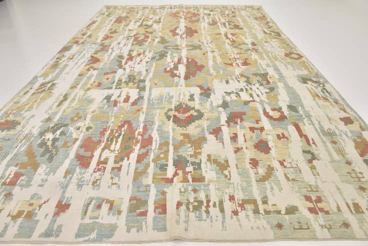 Detail image of 10' 2 x 16' 6 Hand Knotted Oushak Rug