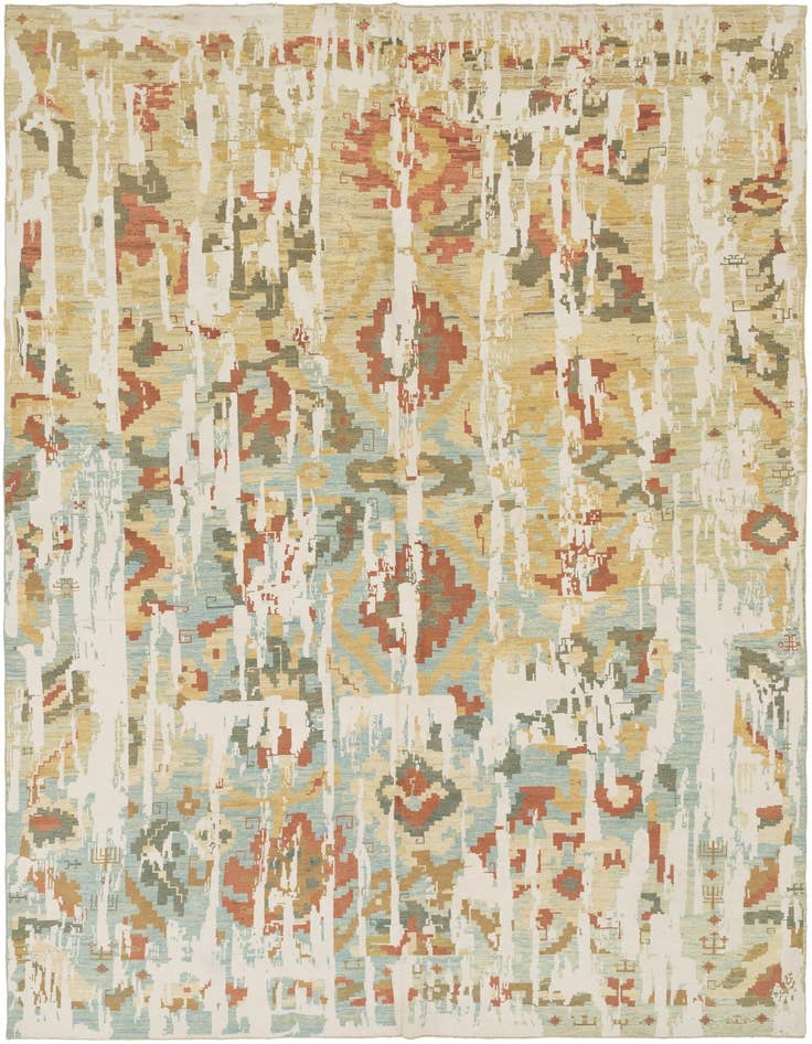 Detail image of 10' 2 x 16' 6 Hand Knotted Oushak Rug