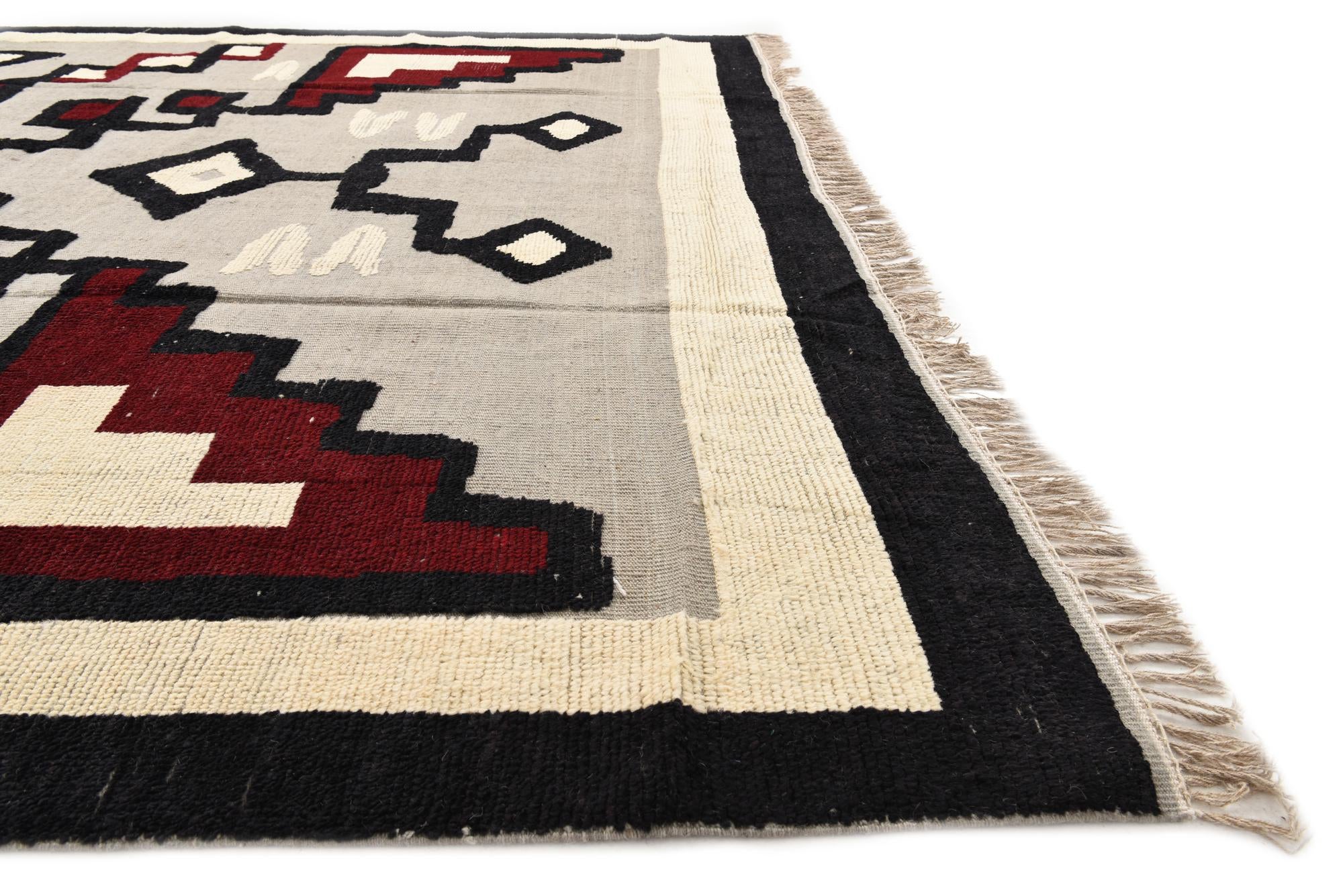 9' x 12' 5 Hand Knotted Oushak Wool Rug