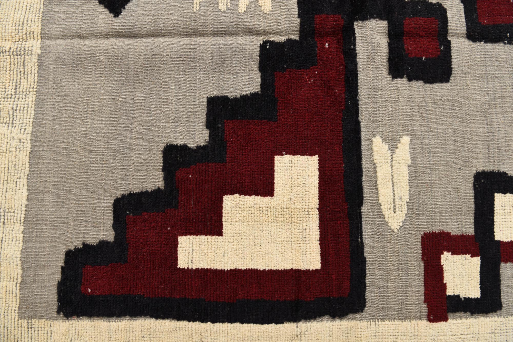 9' x 12' 5 Hand Knotted Oushak Wool Rug