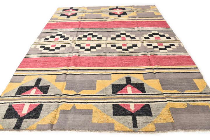 8' 1 x 10' 6 Hand Knotted Oushak Wool Rug