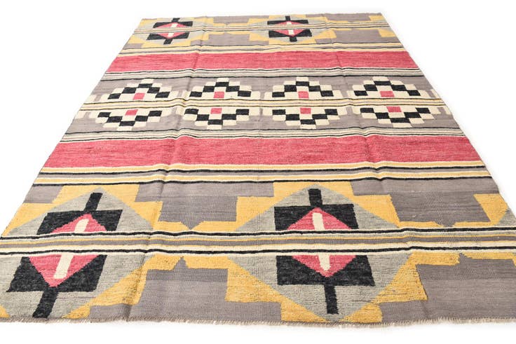 Detail image of 8' 1 x 10' 6 Hand Knotted Oushak Wool Rug