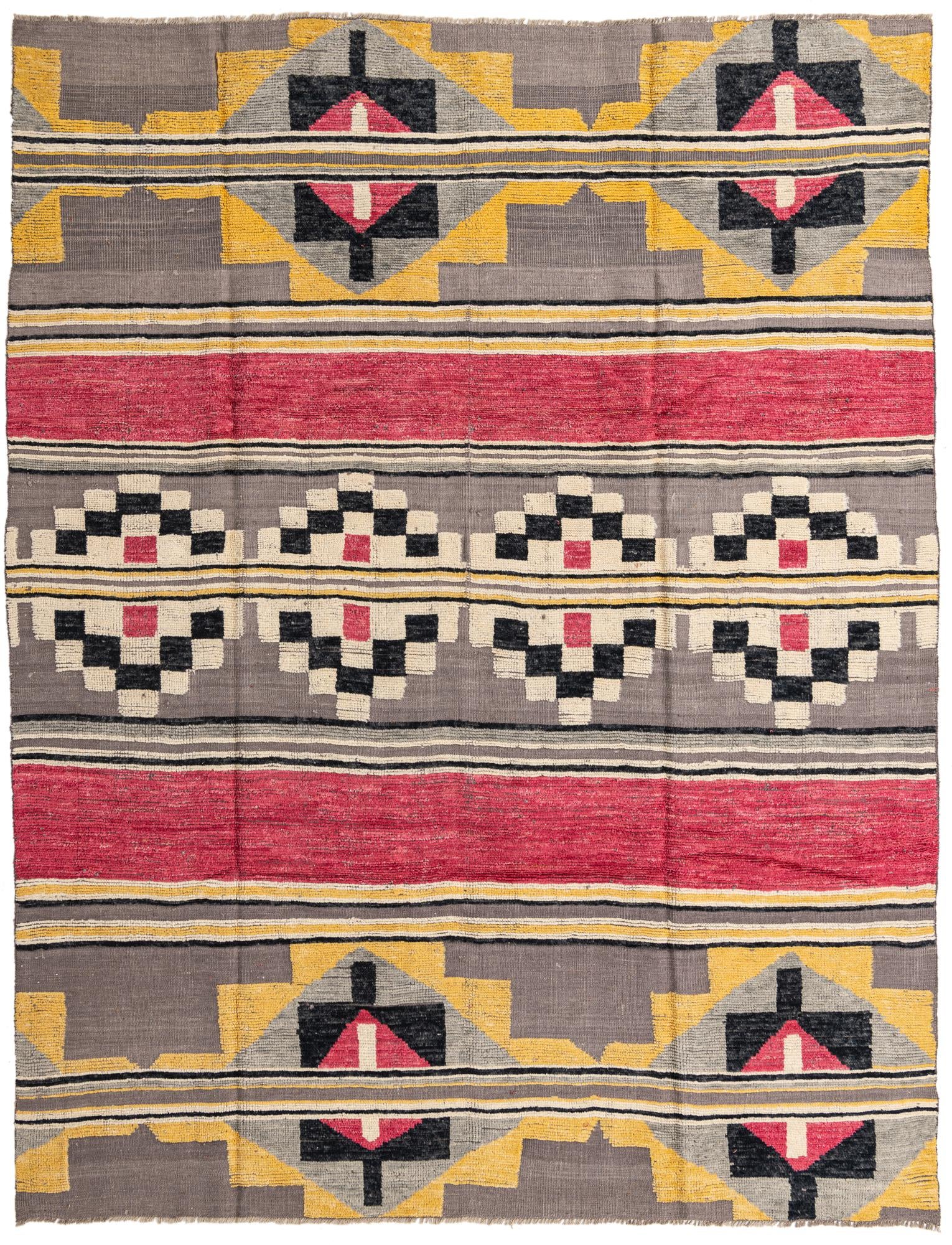 8' 1 x 10' 6 Hand Knotted Oushak Wool Rug