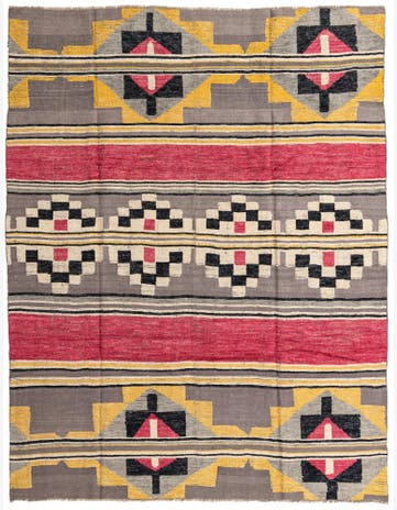 8' 1 x 10' 6 Hand Knotted Oushak Wool Rug