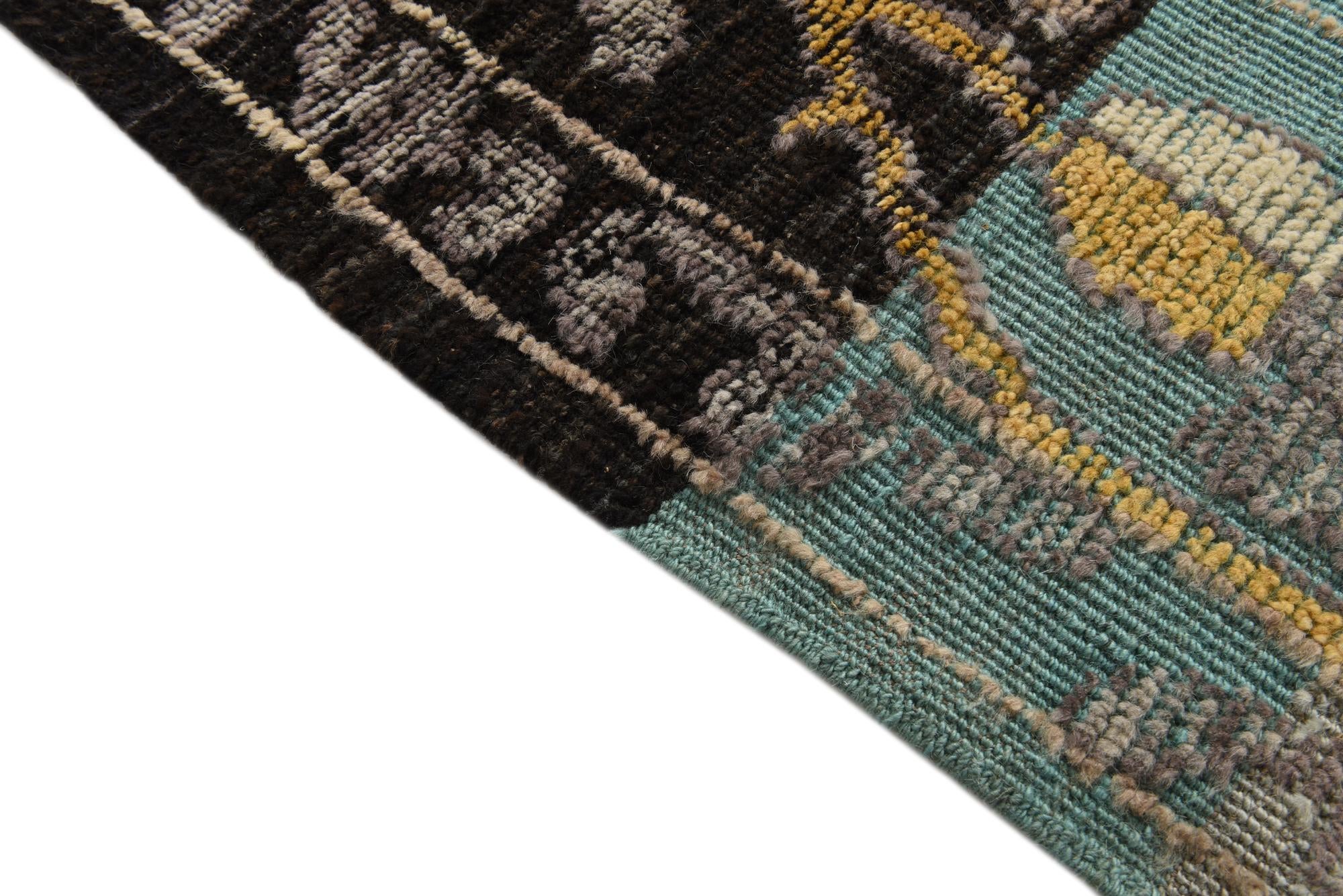 9' 1 x 12' 6 Hand Knotted Oushak Wool Rug
