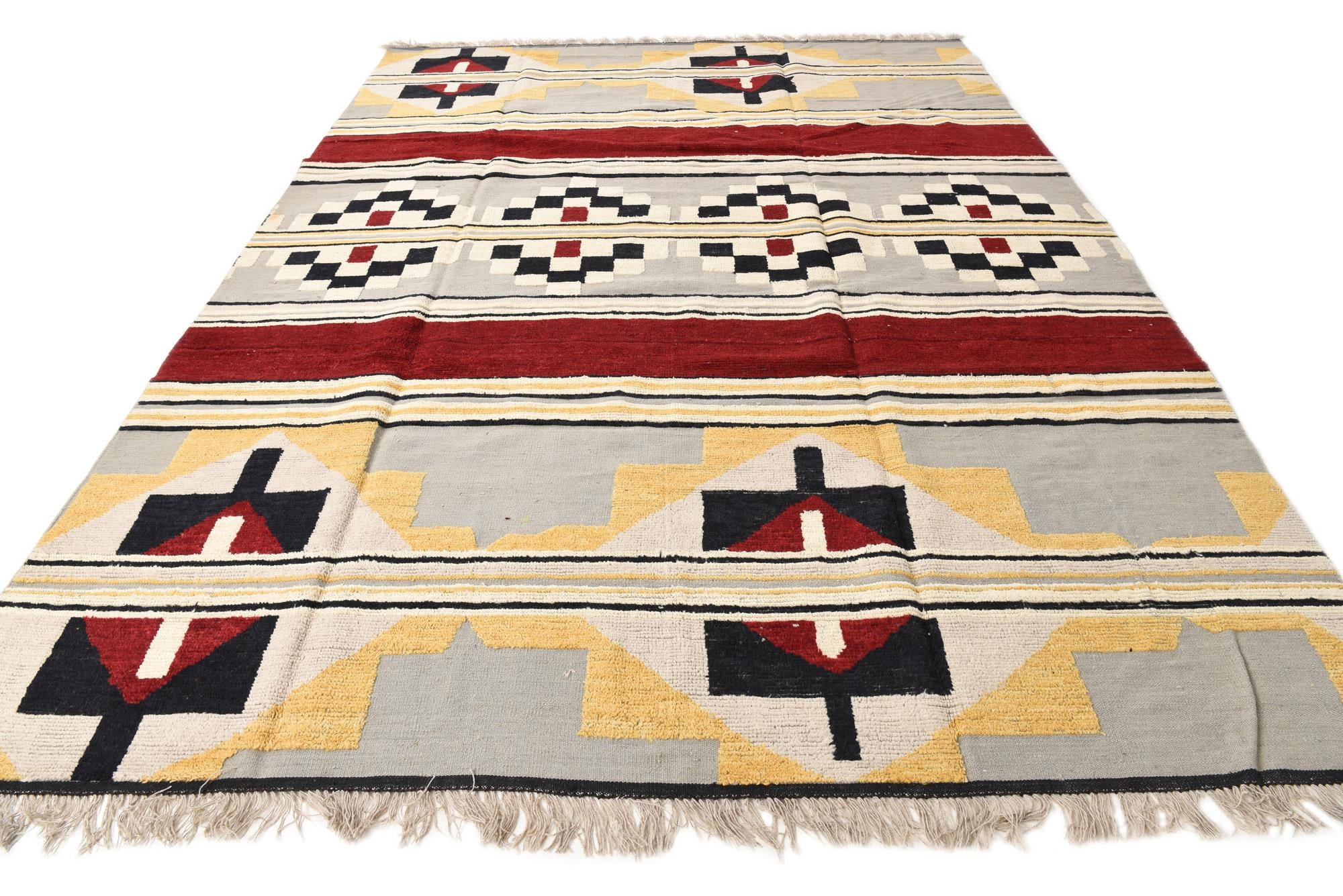 9' 1 x 12' 5 Hand Knotted Oushak Wool Rug