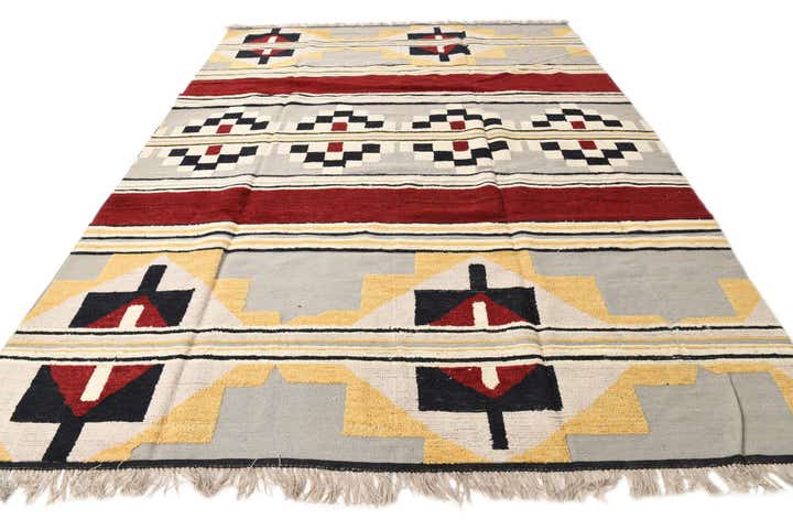 9' 1 x 12' 5 Hand Knotted Oushak Wool Rug