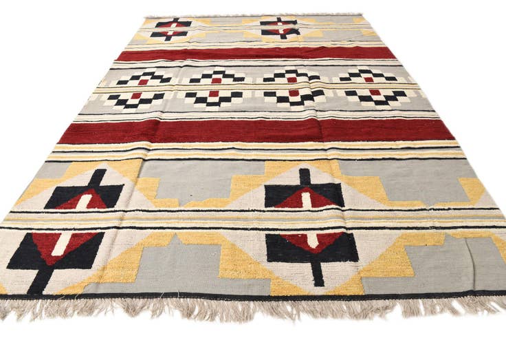 Detail image of 9' 1 x 12' 5 Hand Knotted Oushak Wool Rug