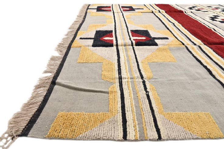 Detail image of 9' 1 x 12' 5 Hand Knotted Oushak Wool Rug