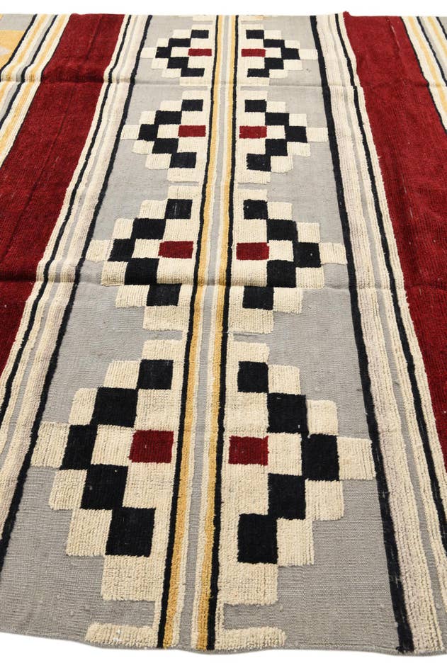 Detail image of 9' 1 x 12' 5 Hand Knotted Oushak Wool Rug