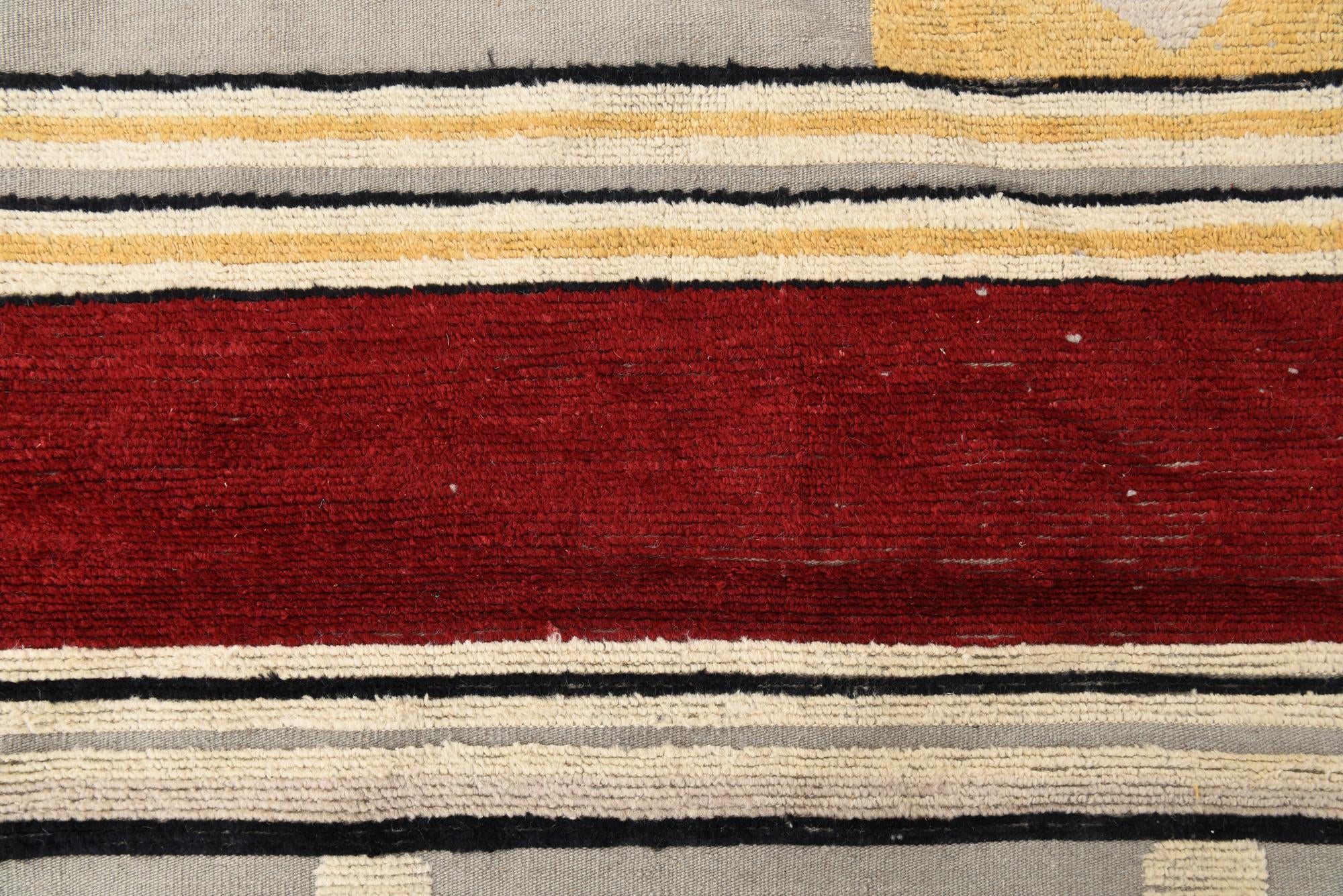 9' 1 x 12' 5 Hand Knotted Oushak Wool Rug