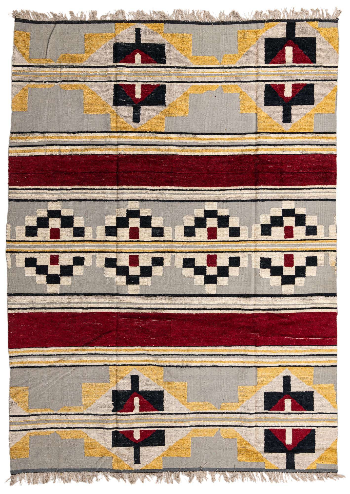 9' 1 x 12' 5 Hand Knotted Oushak Wool Rug
