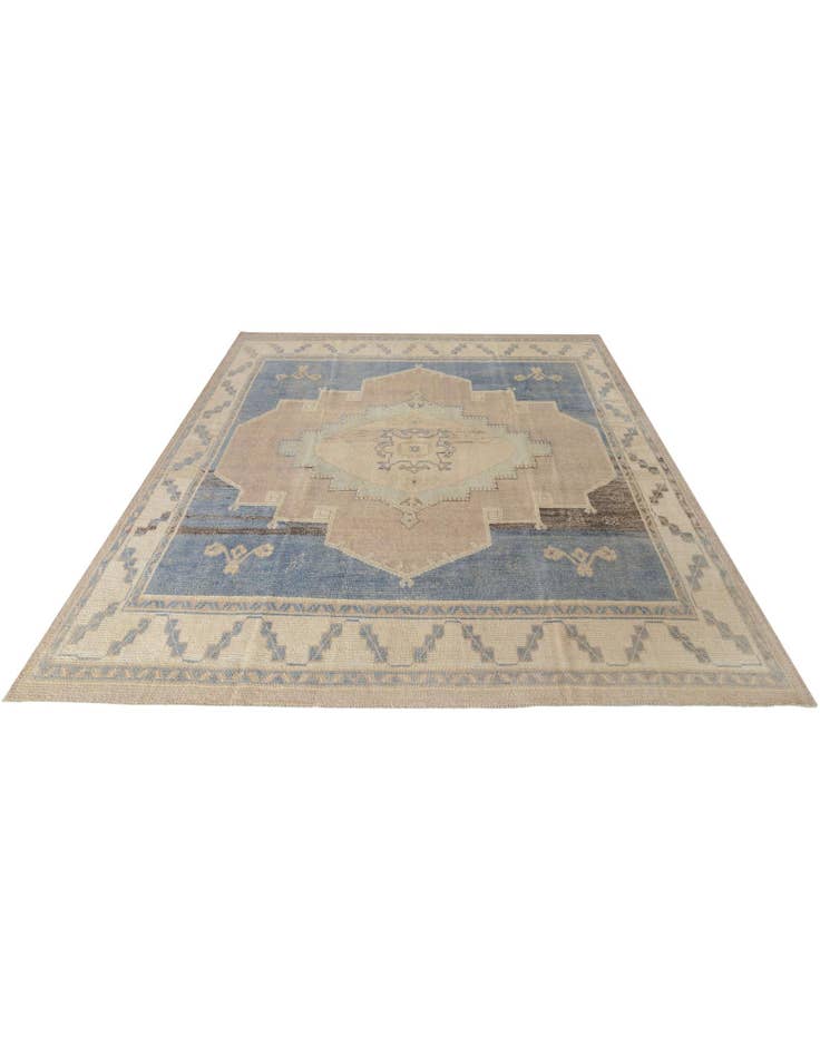 Detail image of 9' 1 x 12' Hand Knotted Oushak Wool Rug