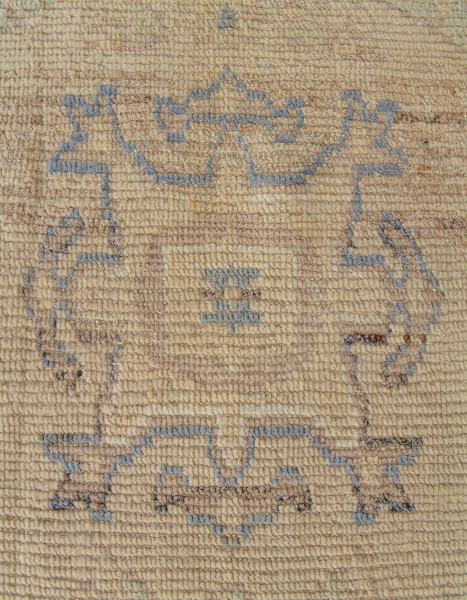9' 1 x 12' Hand Knotted Oushak Wool Rug