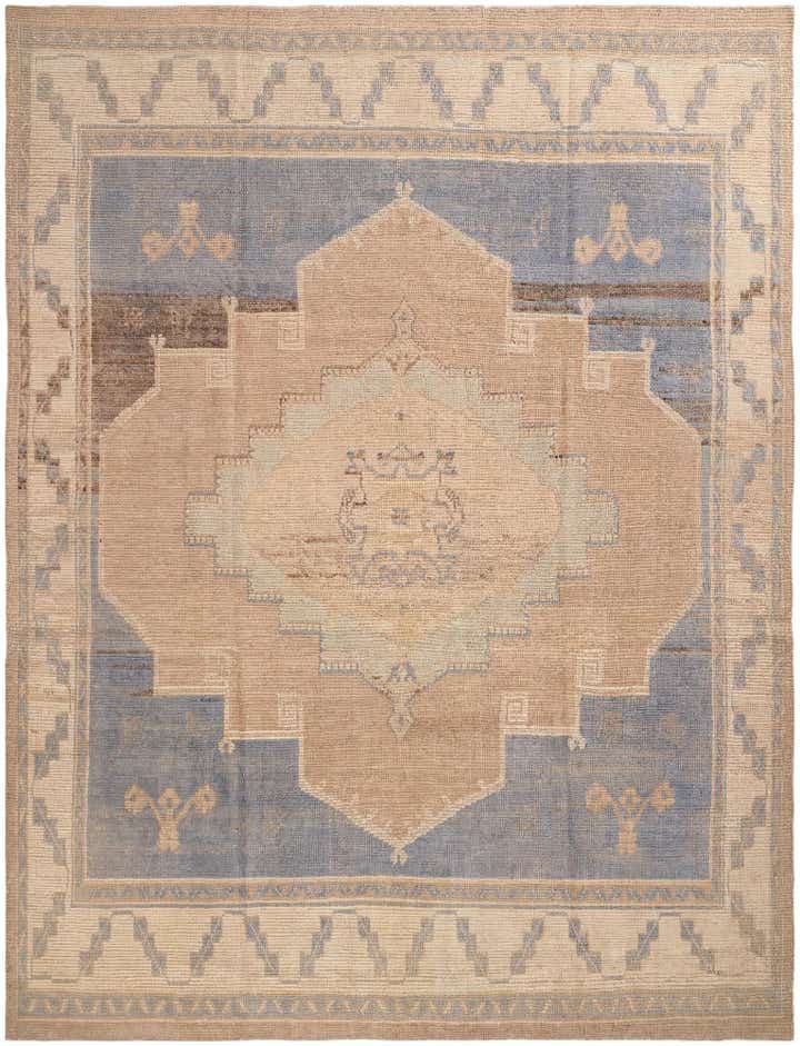 9' 1 x 12' Hand Knotted Oushak Wool Rug