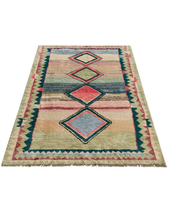 3' 3 x 5' Hand Knotted Oushak Wool Rug