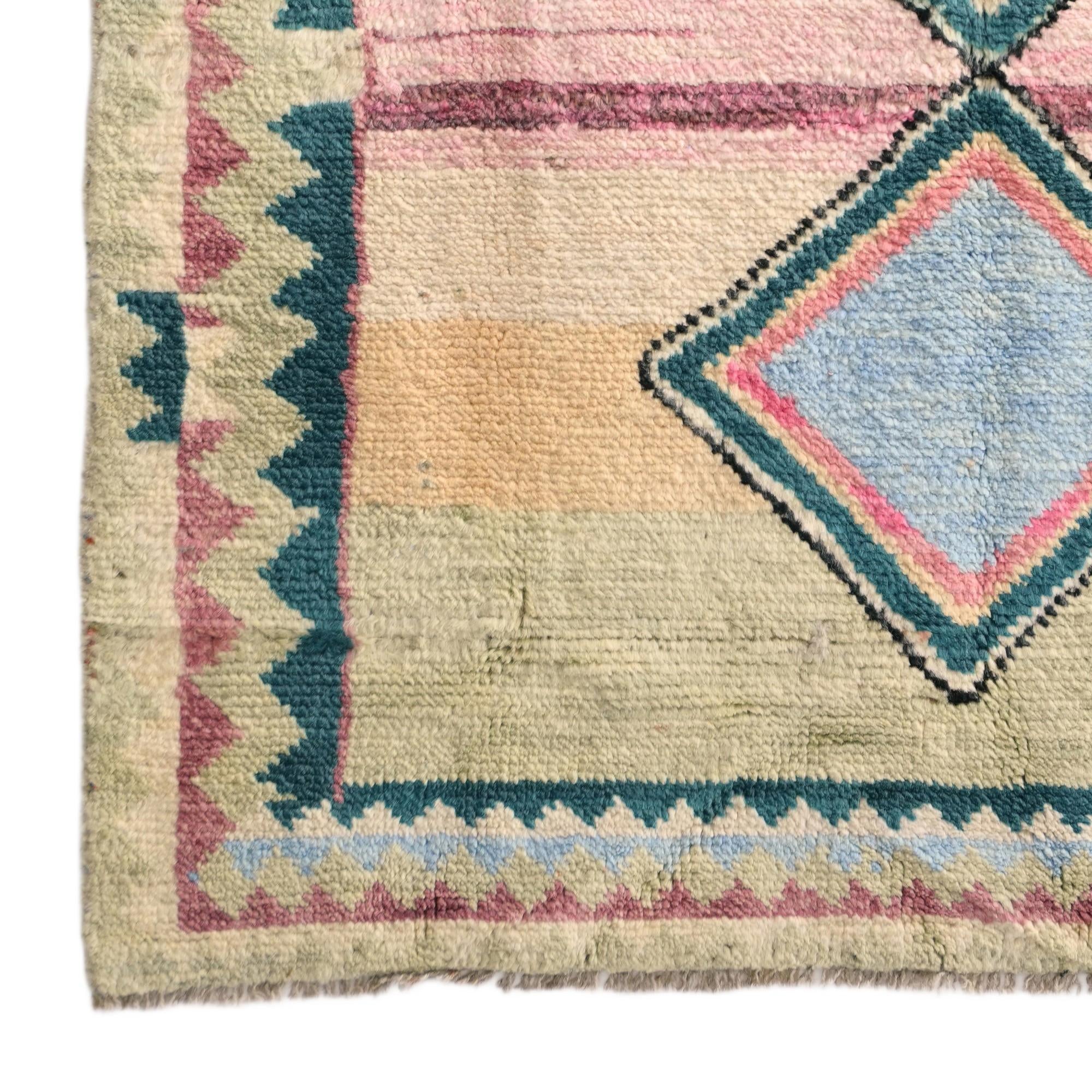 3' 3 x 5' Hand Knotted Oushak Wool Rug