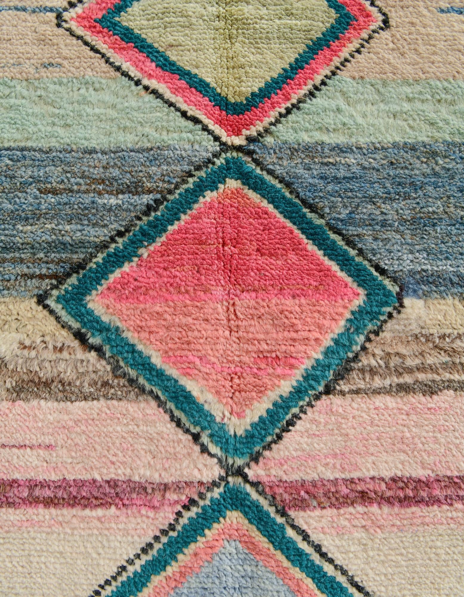 3' 3 x 5' Hand Knotted Oushak Wool Rug