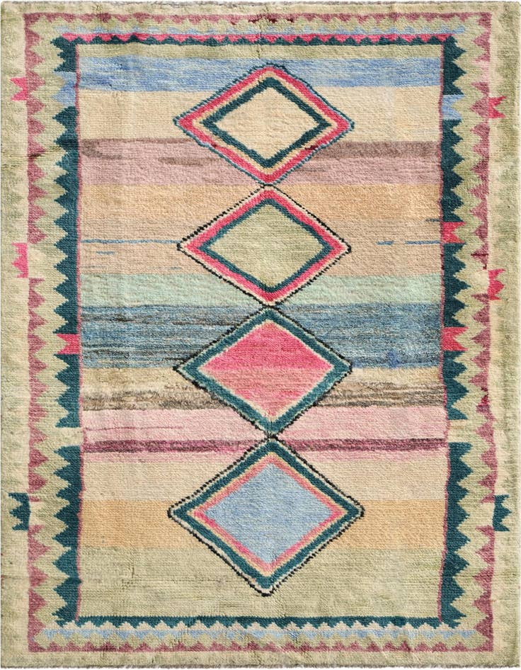 Detail image of 3' 3 x 5' Hand Knotted Oushak Wool Rug