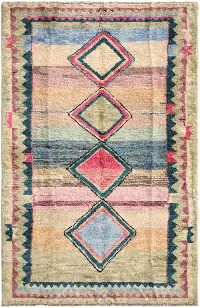 3' 3 x 5' Hand Knotted Oushak Wool Rug