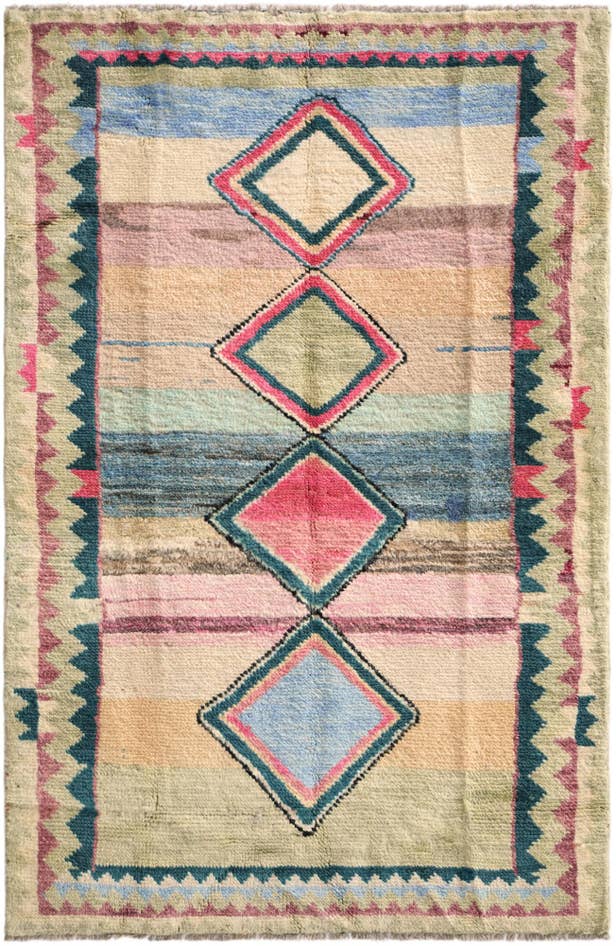 Detail image of 3' 3 x 5' Hand Knotted Oushak Wool Rug