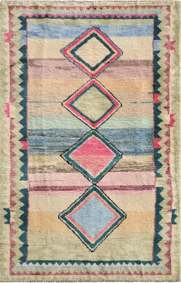 Detail image of 3' 3 x 5' Hand Knotted Oushak Wool Rug