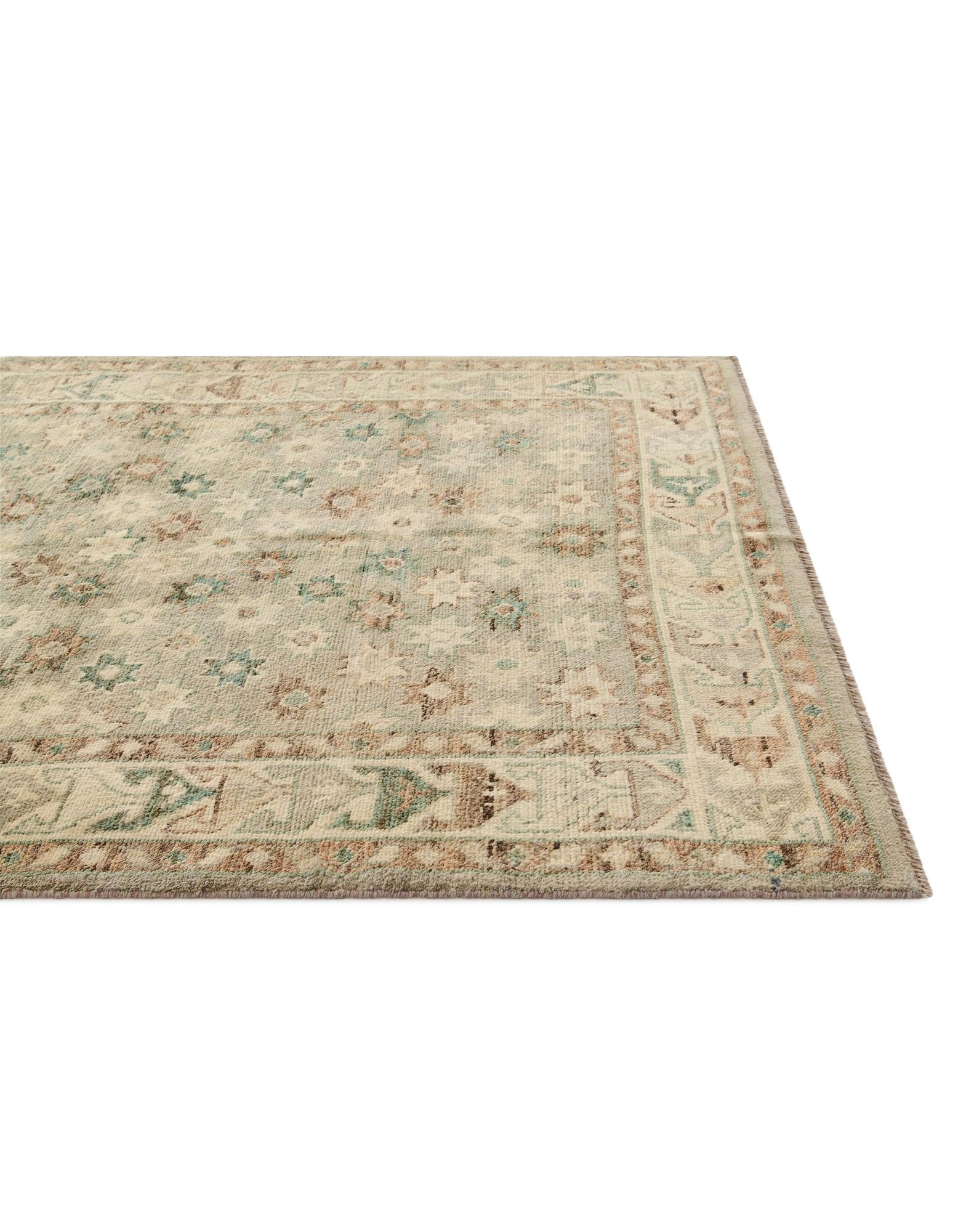 5' 3 x 7' 3 Hand Knotted Oushak Wool Rug