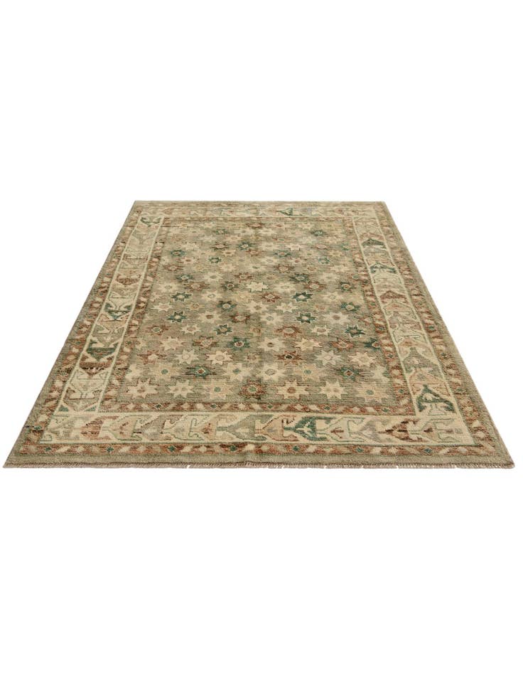 Detail image of 5' 3 x 7' 3 Hand Knotted Oushak Wool Rug
