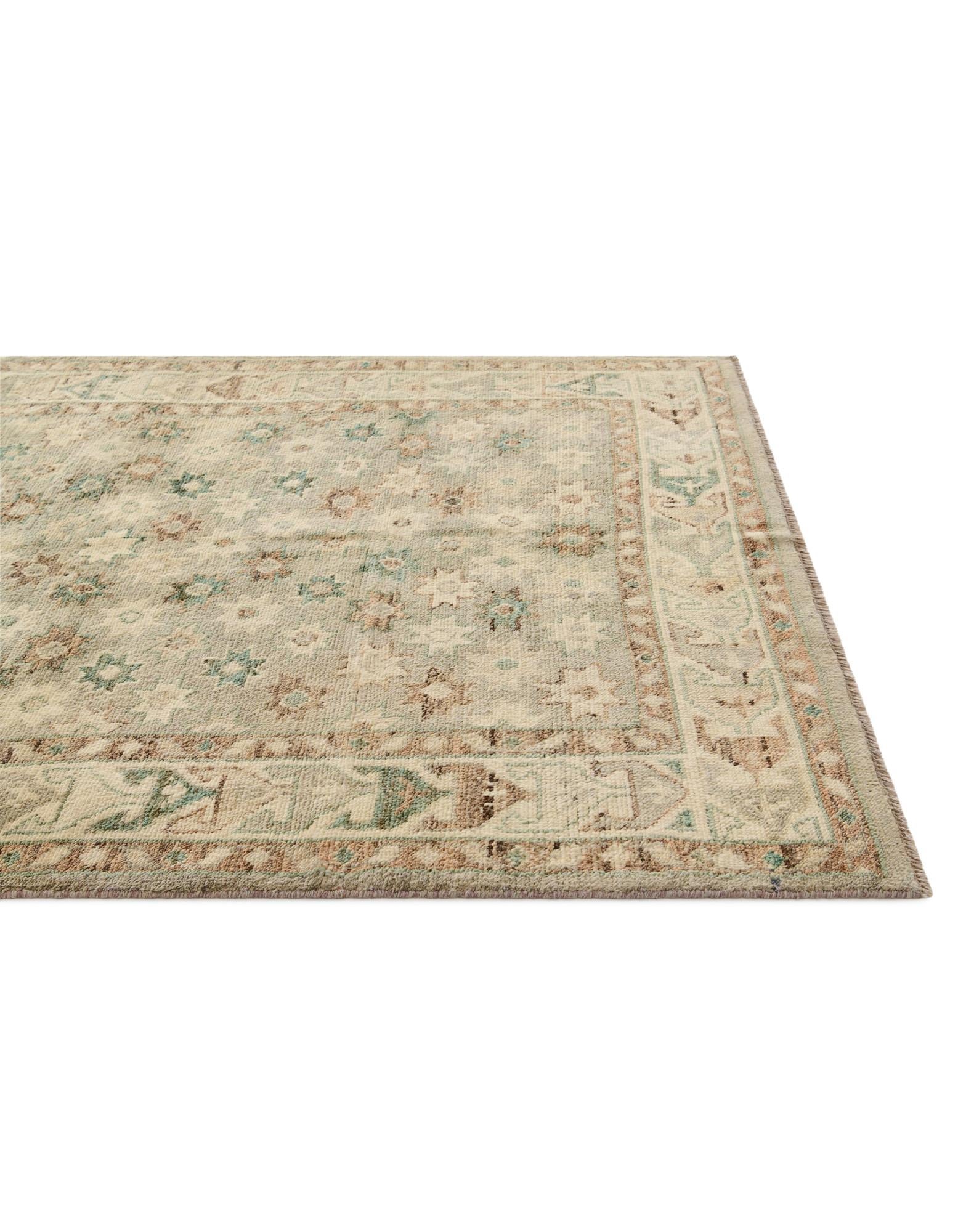 5' 3 x 7' 3 Hand Knotted Oushak Wool Rug
