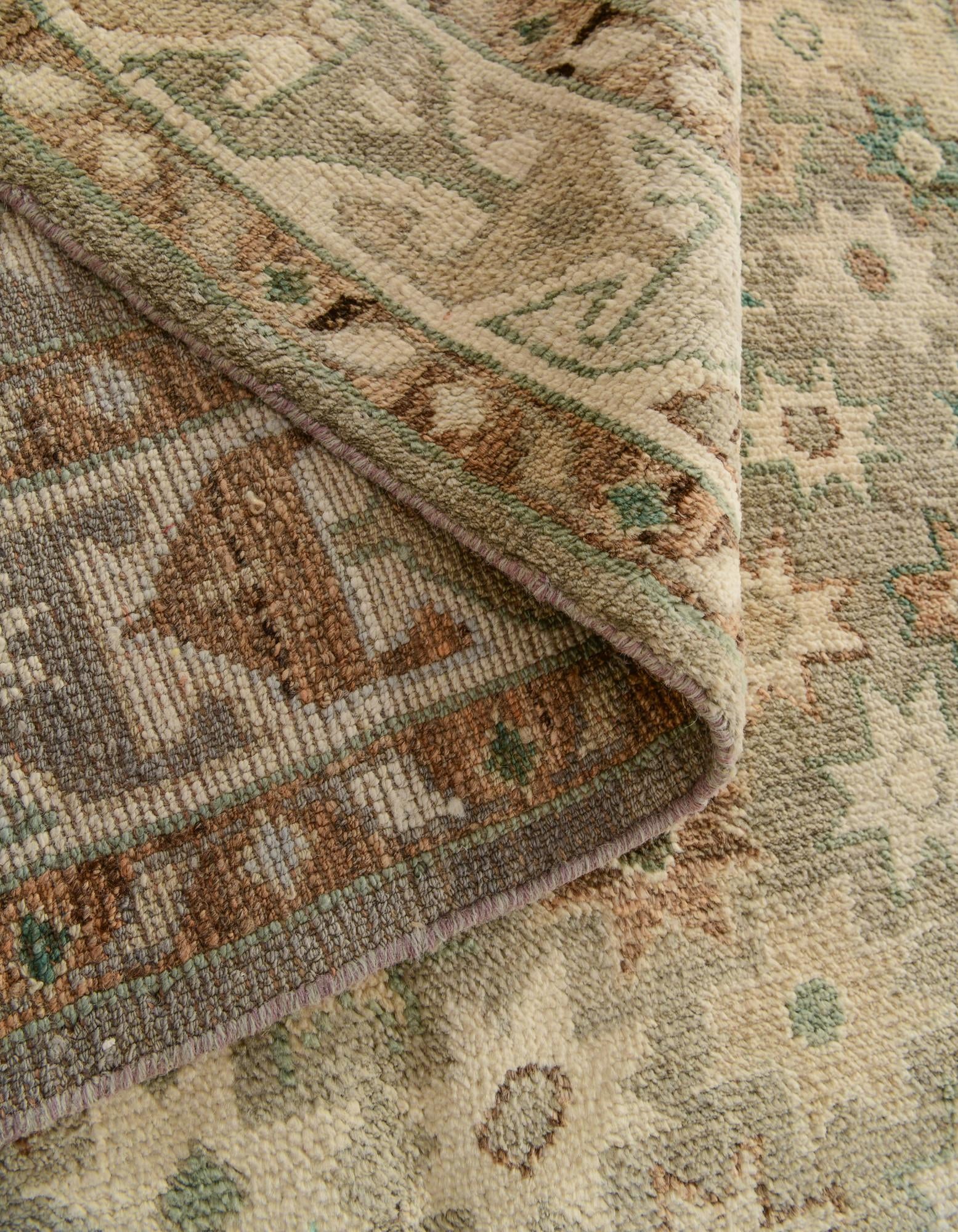 5' 3 x 7' 3 Hand Knotted Oushak Wool Rug