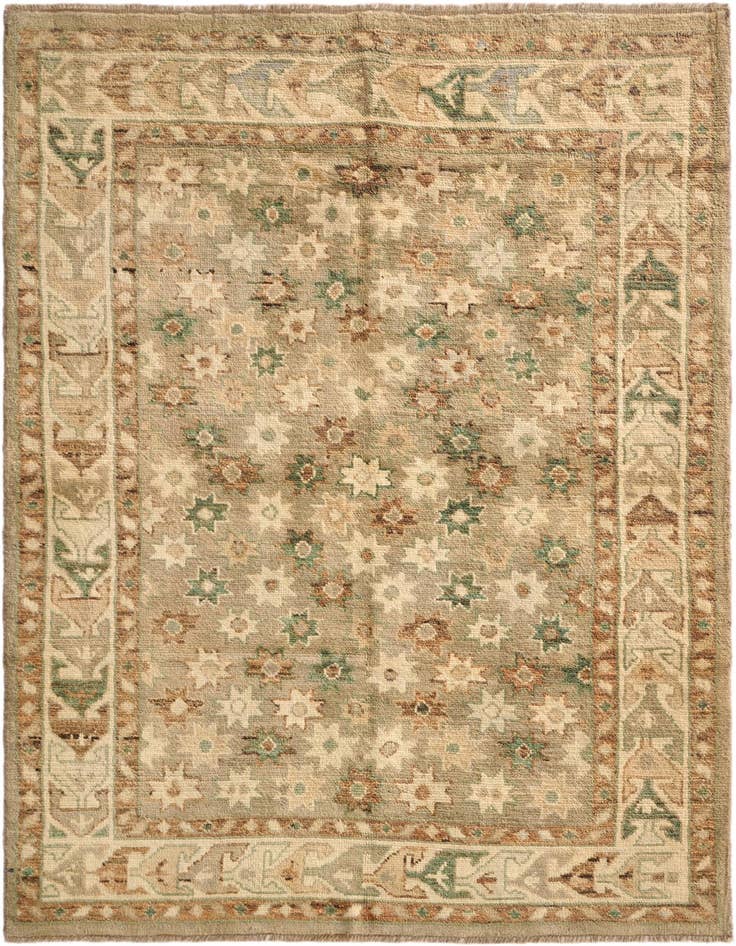 Detail image of 5' 3 x 7' 3 Hand Knotted Oushak Wool Rug