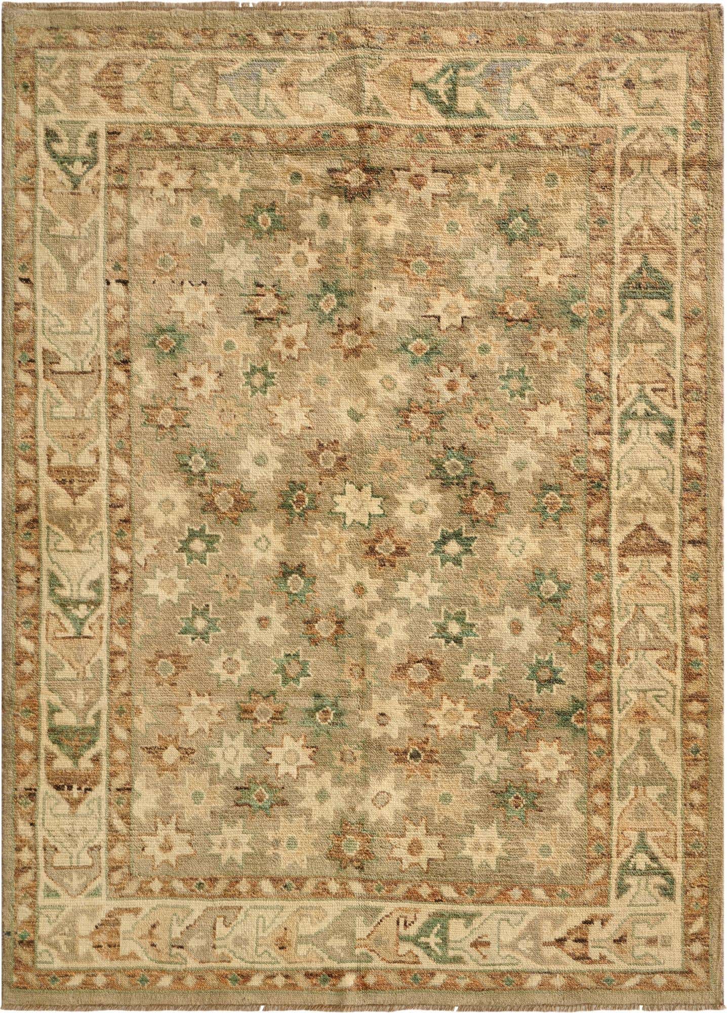 5' 3 x 7' 3 Hand Knotted Oushak Wool Rug