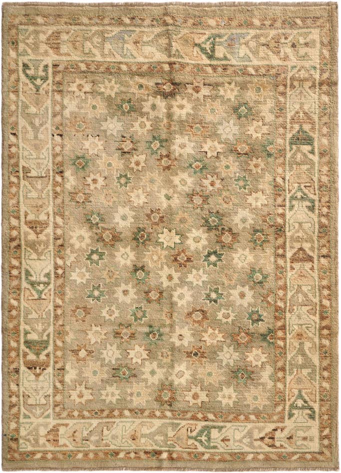 Detail image of 5' 3 x 7' 3 Hand Knotted Oushak Wool Rug