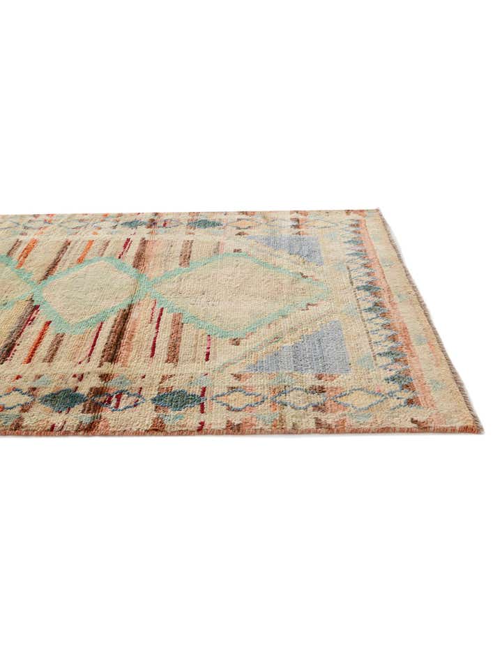 3' 2 x 4' 11 Hand Knotted Oushak Wool Rug