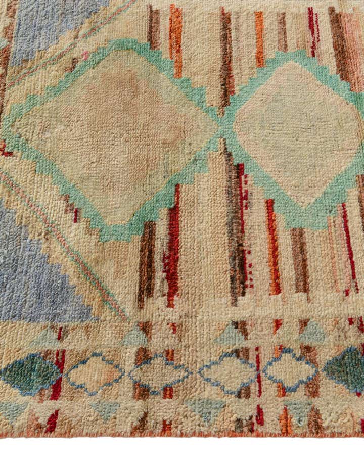 3' 2 x 4' 11 Hand Knotted Oushak Wool Rug