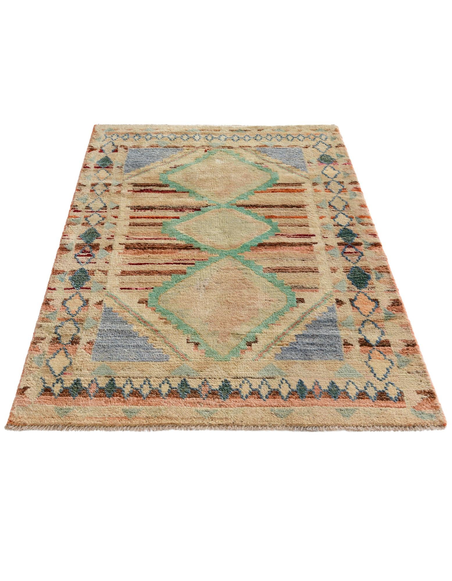 3' 2 x 4' 11 Hand Knotted Oushak Wool Rug