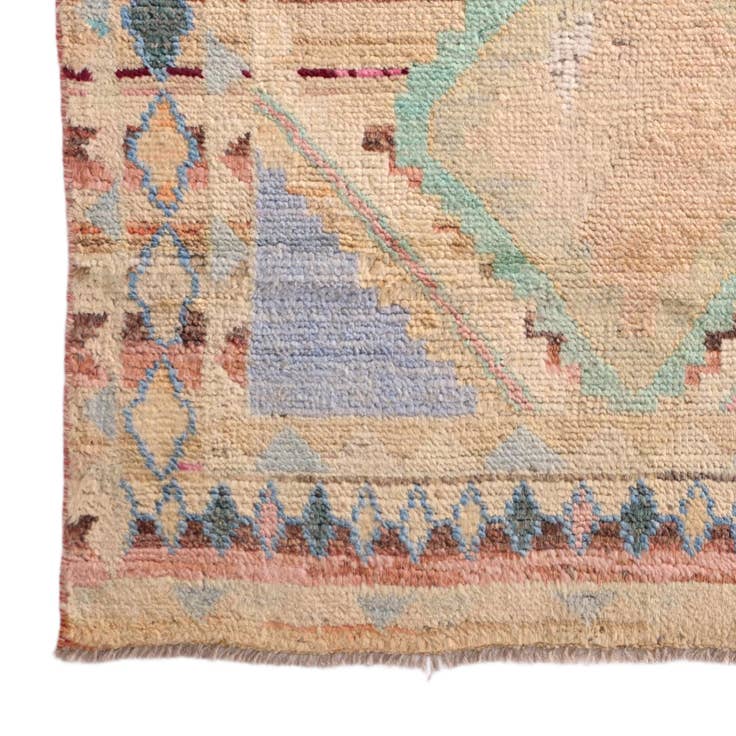 Detail image of 3' 2 x 4' 11 Hand Knotted Oushak Wool Rug