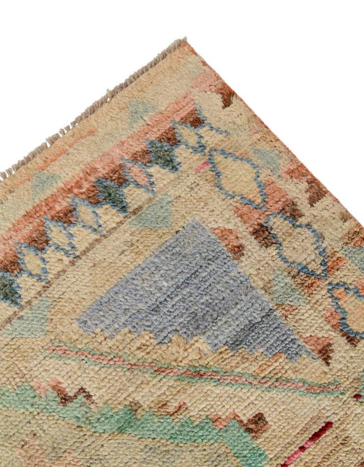 Detail image of 3' 2 x 4' 11 Hand Knotted Oushak Wool Rug